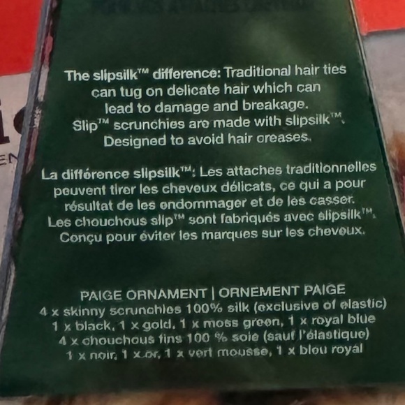 slip ! 4 Silk Scrunchies Holiday Ornament   NEW - Picture 4 of 5